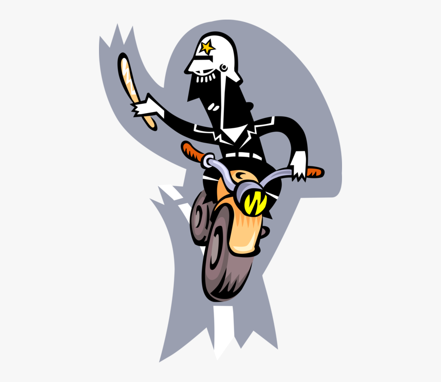 Vector Illustration Of Law Enforcement Policeman Drives, Transparent Clipart