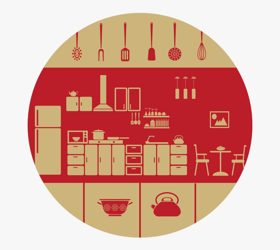 Kitchen Icons Round Placemat "
 Class= - Circle Kitchen Icon, Transparent Clipart