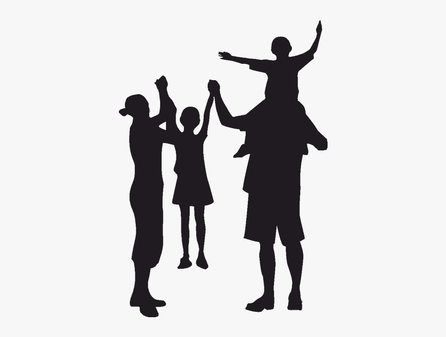 Family Reunion Child Father Silhouette - Silhouette Of Family 4, Transparent Clipart