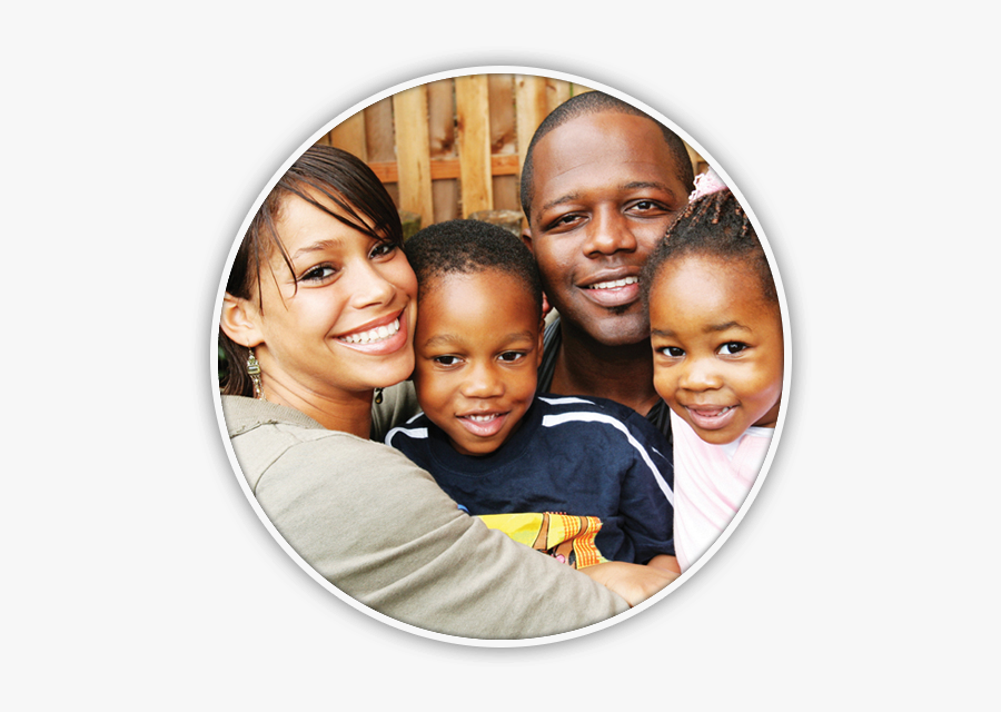 Transparent Happy Family Png - Black Family Of 4, Transparent Clipart