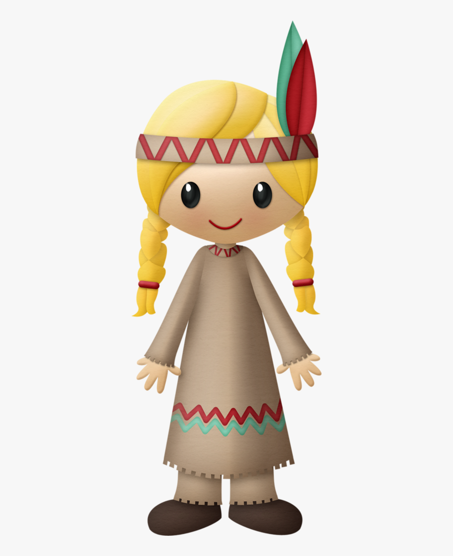 Native American Girl Cartoon, Transparent Clipart
