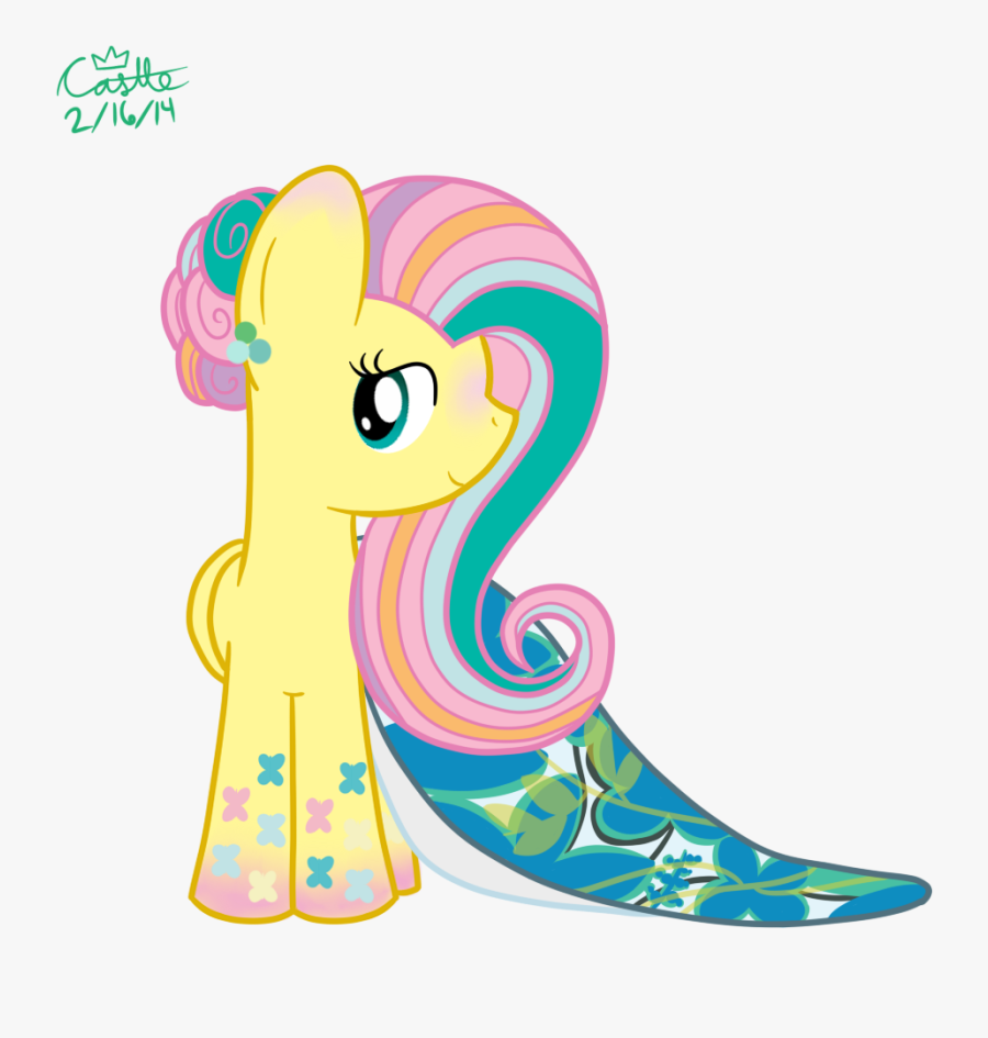 Rainbow Power Fluttershy"s Prom Dress By Mtfc1029 - Fluttershy, Transparent Clipart