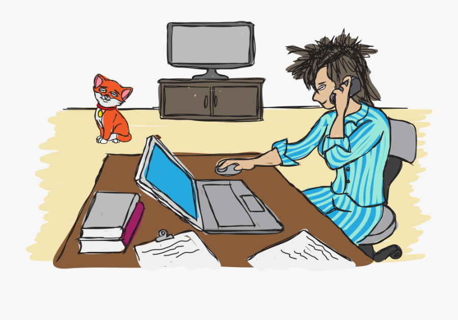 Workfromhome2 - Working From Home Clipart, Transparent Clipart
