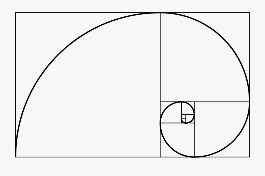 Clip Art File Fibonacci Spiral Svg - Golden Ratio Png Transparent, Transparent Clipart