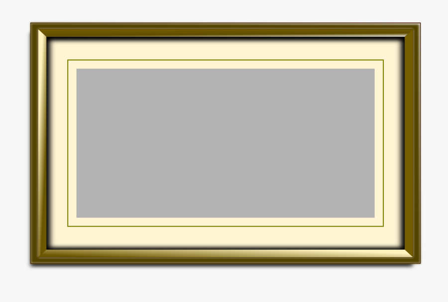 Golden Picture Frame - Picture Frame, Transparent Clipart