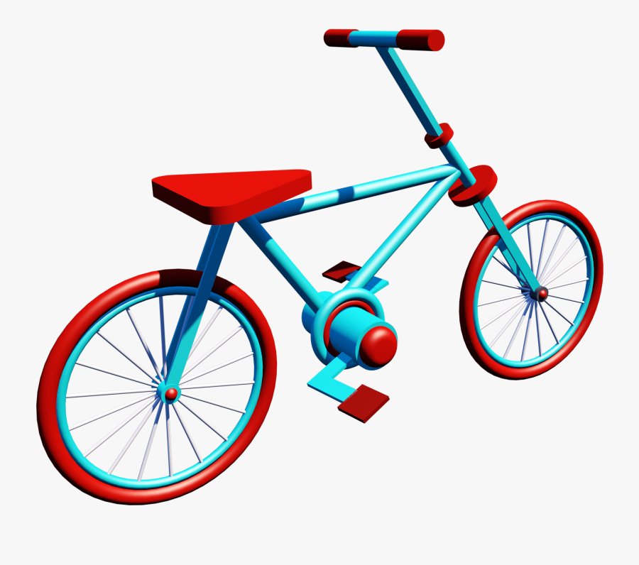 C4d Cartoon Bicycle Poster Advertising Element, Transparent Clipart