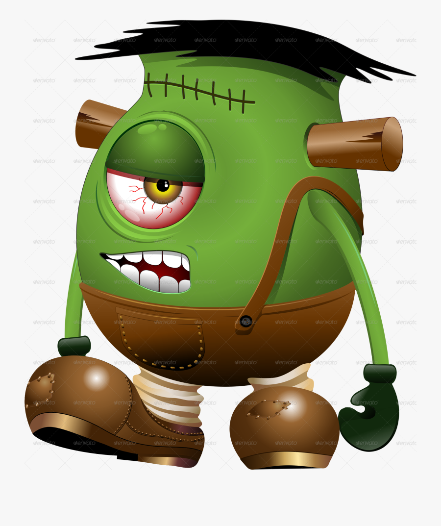 Transparent Frankenstein Clipart - One Eyed Monster Png, Transparent Clipart