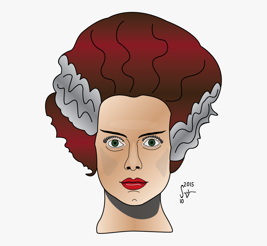 Bride Of Frankenstein Face Clipart, Transparent Clipart