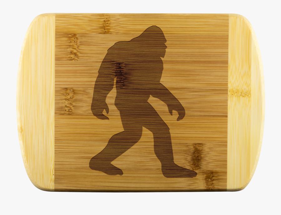Bigfoot Cutting Board - Yeti Black And White, Transparent Clipart