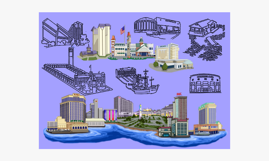 Commercial Building, Transparent Clipart