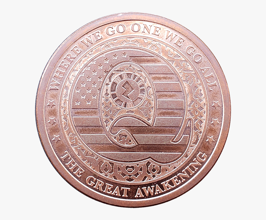 Q Anon Coin, Transparent Clipart