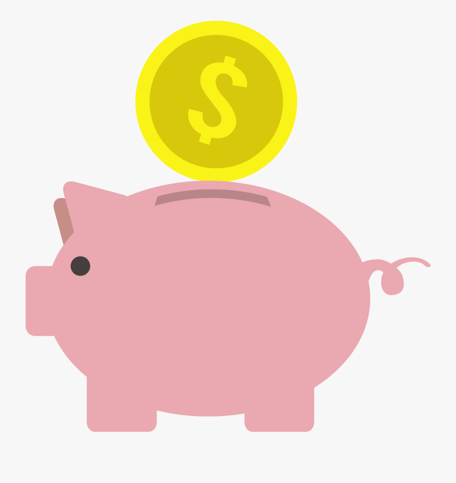 Piggy Bank Vector Png , Transparent Cartoons - Saving Piggy Bank Vector, Transparent Clipart