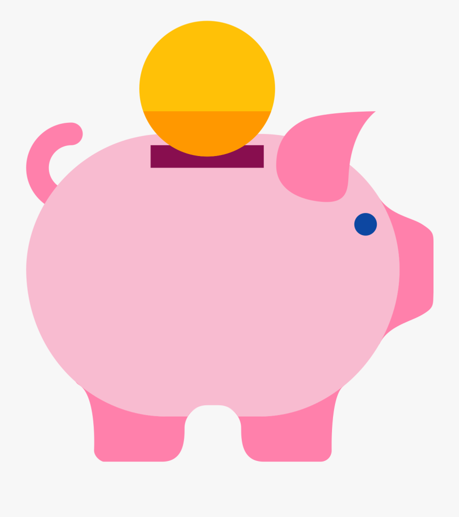 Piggy Bank Free Download - Piggy Bank 2d, Transparent Clipart