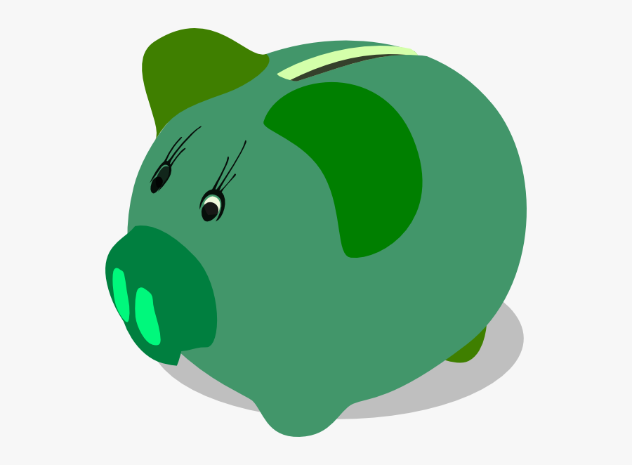 Free Piggy Bank The Free Download Clipart - Green Piggy Bank Clipart, Transparent Clipart