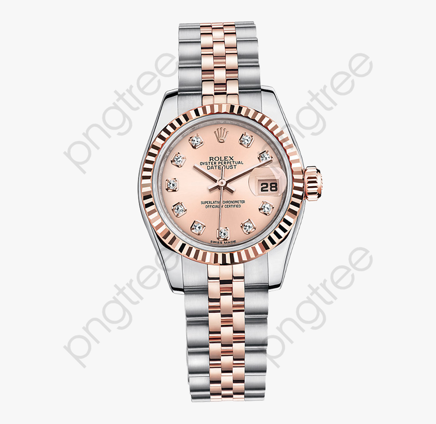 Watch Clipart Wrist - Rolex Oyster Perpetual Datejust 26mm, Transparent Clipart