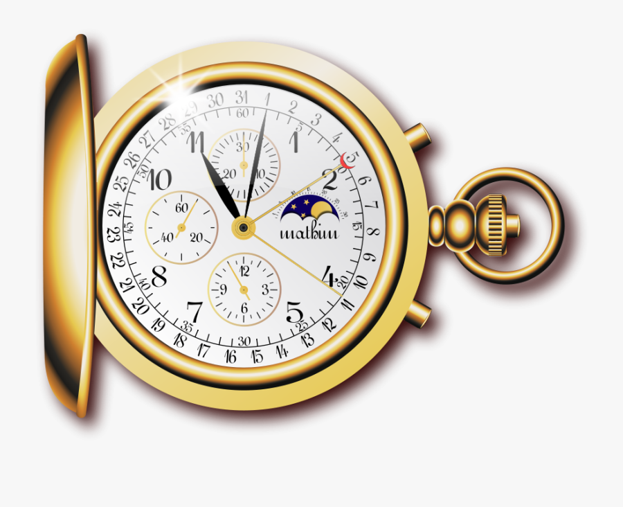 Watch - Gold Pocket Watch Png, Transparent Clipart