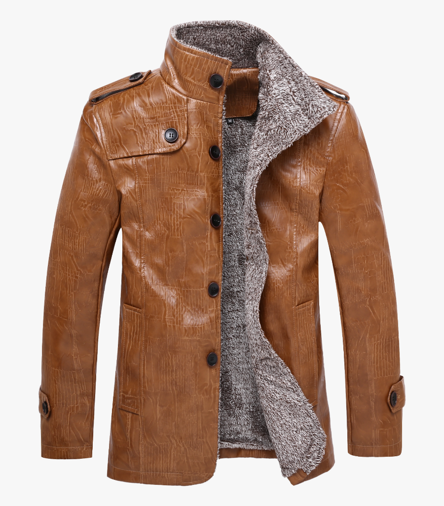 Fur Lined Leather Jacket Png Clipart - Jacket Png For Picsart, Transparent Clipart