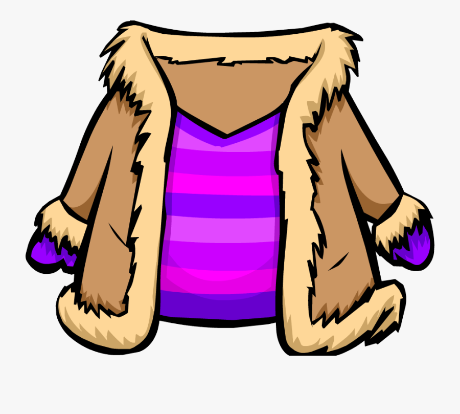Jacket Clipart Fur Coat - Club Penguin Jacket, Transparent Clipart