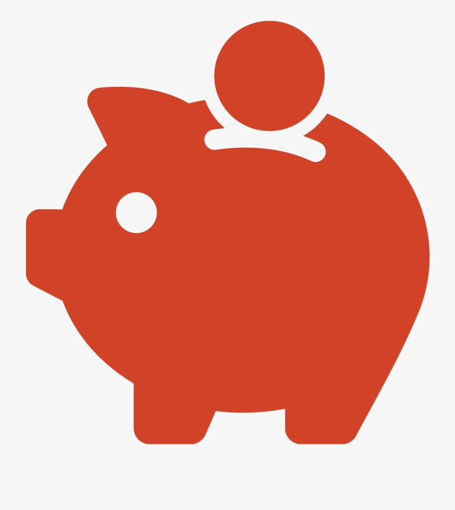 Transparent Piggy Bank Clipart - Vector Piggy Bank Icon, Transparent Clipart