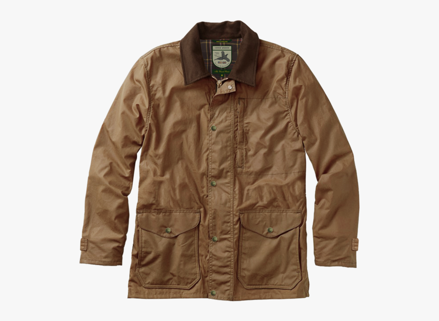 Clip Art Men S Tan Waxed - Zipper, Transparent Clipart