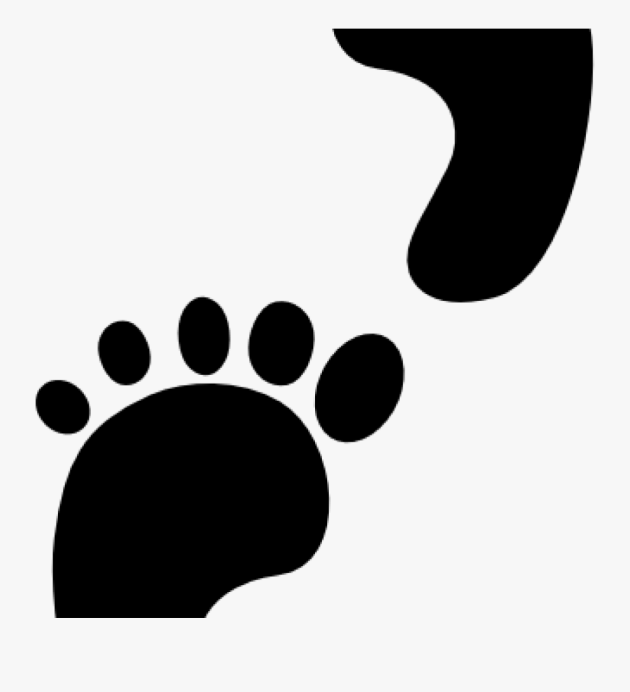 Free Clip Art Footprints Cartoon Footprints Clipart - Black Foot Prints Cartoon, Transparent Clipart