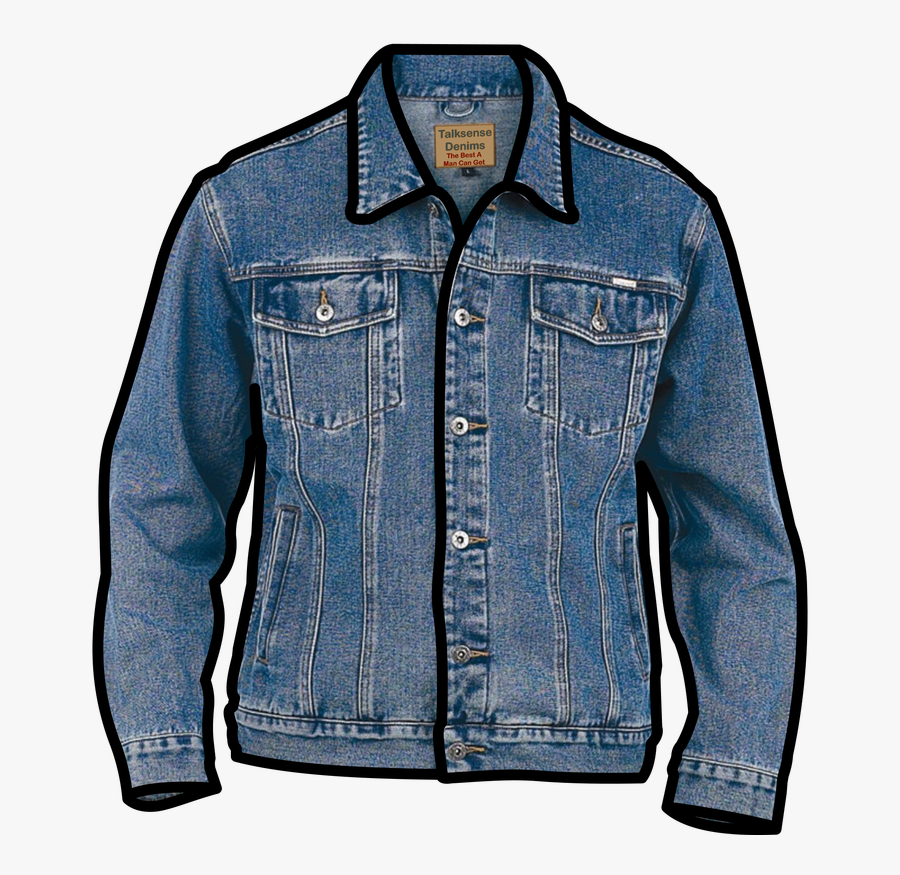 Denim Jacket Png Image Background - Jean Jacket Transparent Background, Transparent Clipart