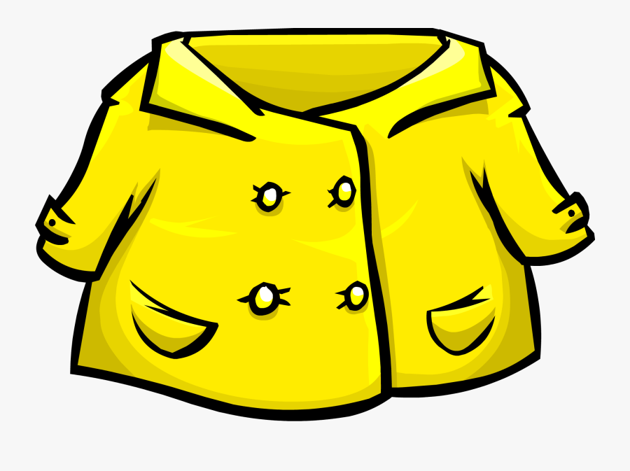 Coat Clipart Yellow Raincoat - Raincoat Clipart Png, Transparent Clipart