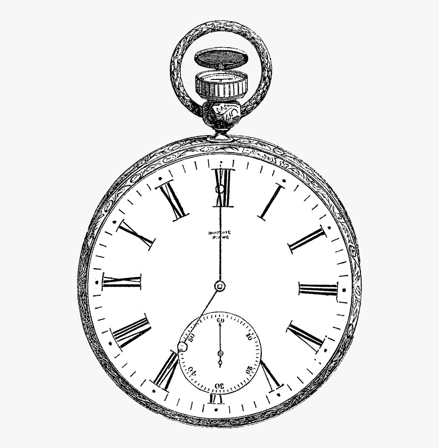 Transparent Vintage Stamp Png - Old Pocket Watch Transparent Background, Transparent Clipart