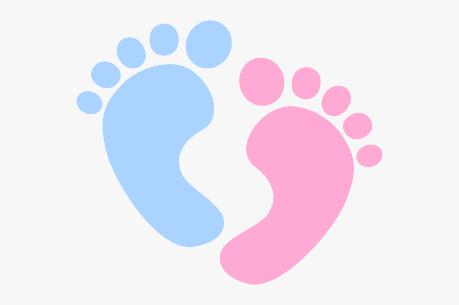 Right Baby Foot Print Clipart Best - Pink And Blue Footprints, Transparent Clipart