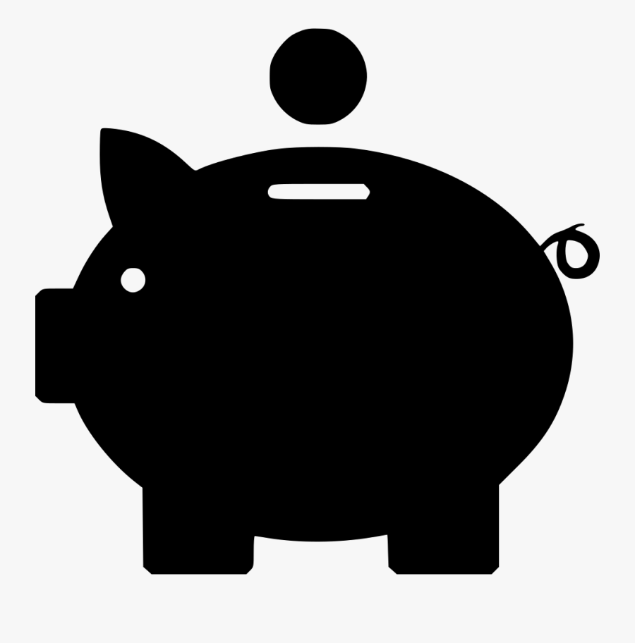 Piggy Bank - Силуэт Копилки, Transparent Clipart