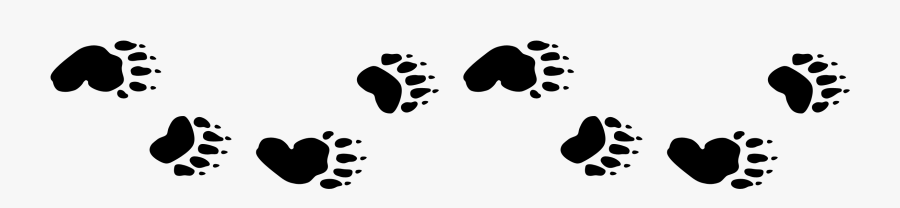 Walking Footprint Clipart Transparent 36179 - Bear Tracks Clip Art, Transparent Clipart
