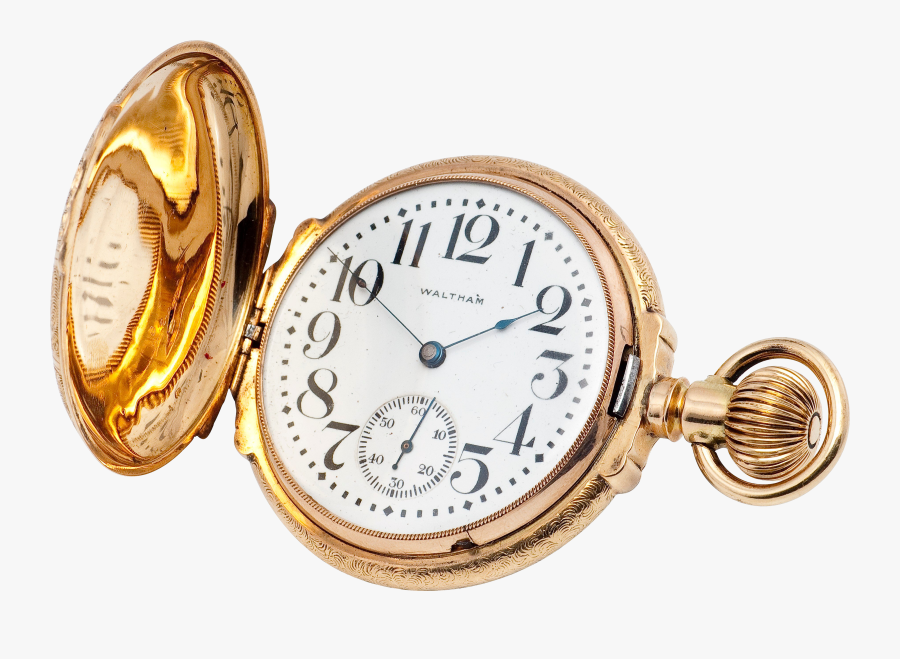 Pocket Watch Gold Transparent Png - Gold Pocket Watch Png, Transparent Clipart