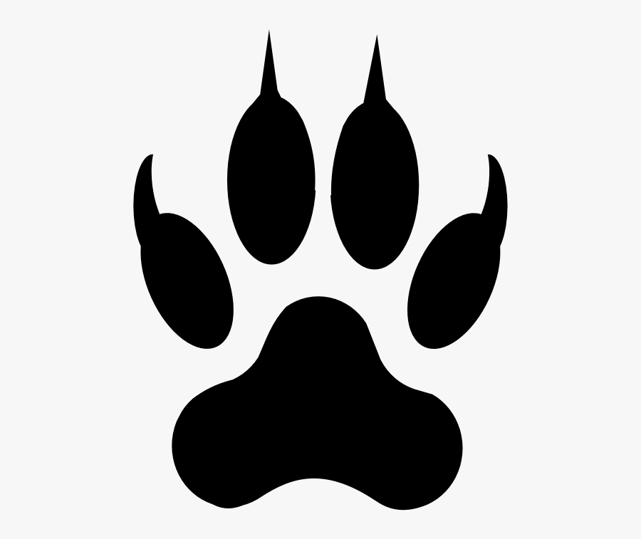 Lion Footprint - Clipart Jaguar Paw, Transparent Clipart