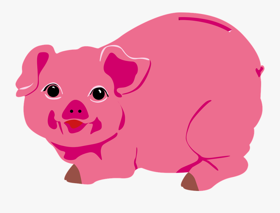 Piggy Bank, Money, Pig - Hinh Con Heo Vector, Transparent Clipart