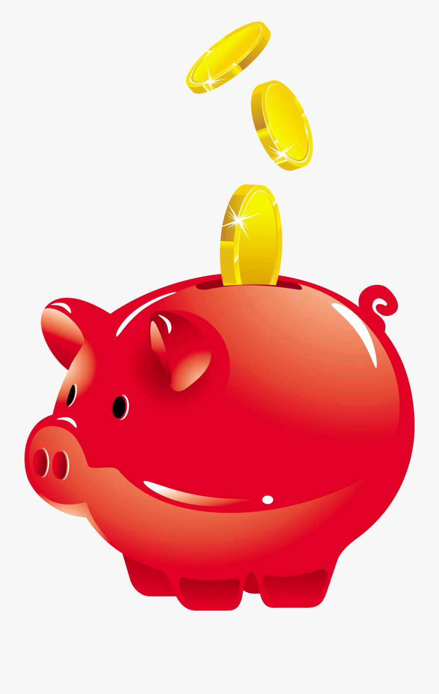 Piggy Bank Png - Piggy Bank Red Clipart, Transparent Clipart