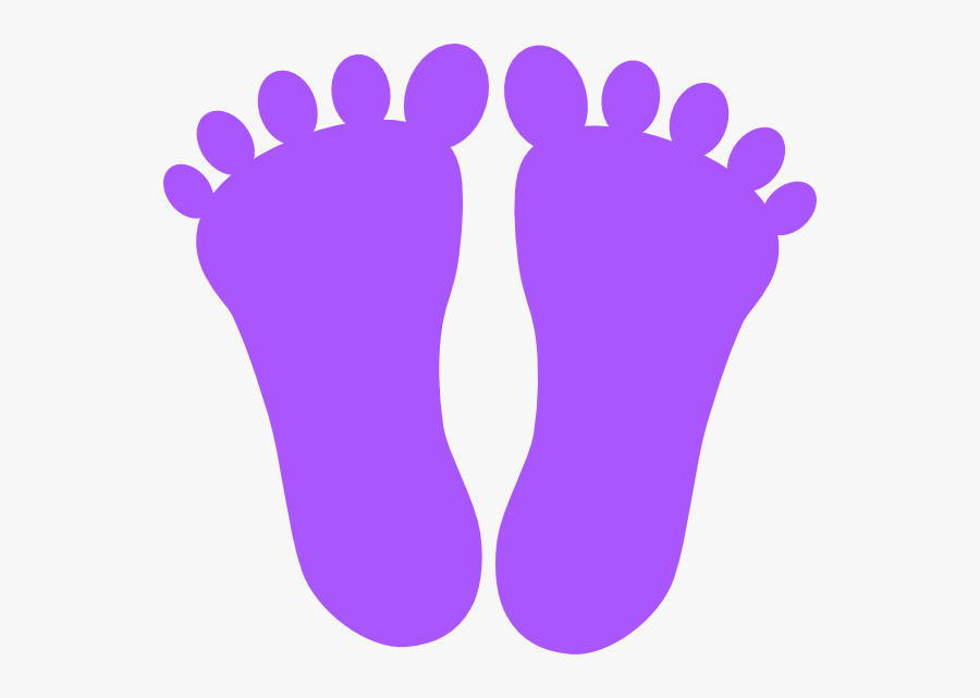 Purple Footprint Clipart, Transparent Clipart