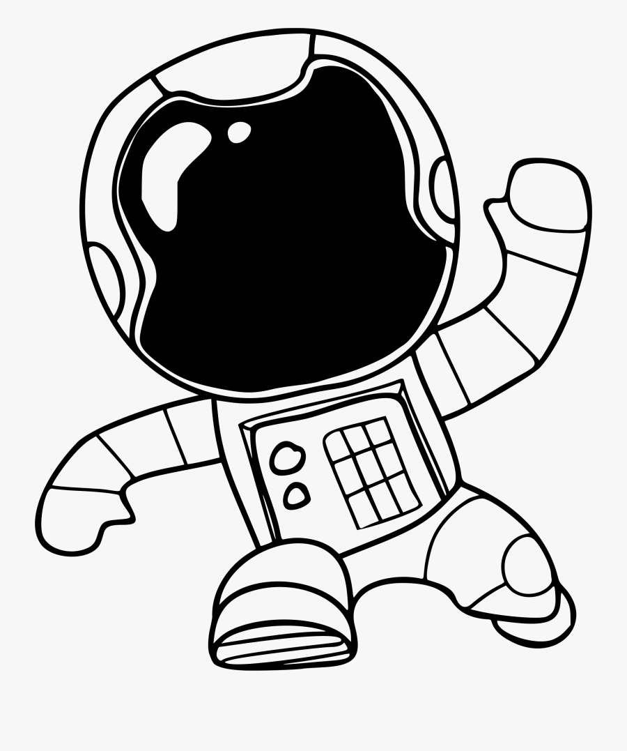Clip Art Astronaut Suit Clipart - Spaceman Black And White Clipart, Transparent Clipart