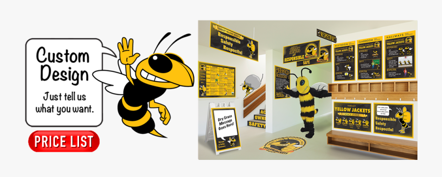Pbis Posters Yellow Jacket Mascot Clip Art - Cougar Mascots For Elementary Schools, Transparent Clipart