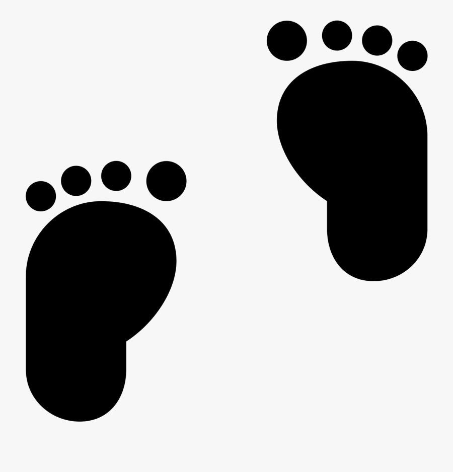 Footprint Clipart Icon - Baby Footprints Clipart Transparent, Transparent Clipart