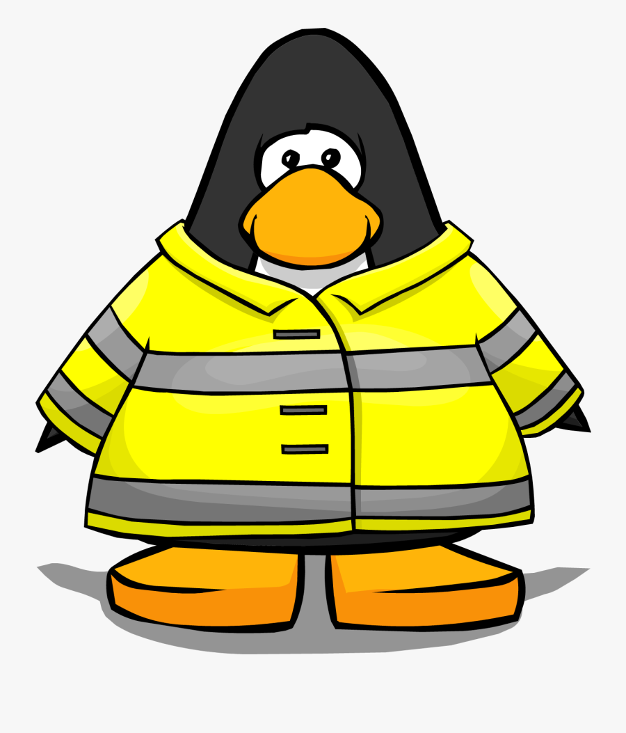 Firefighter Clipart Jacket - Club Penguin Character, Transparent Clipart