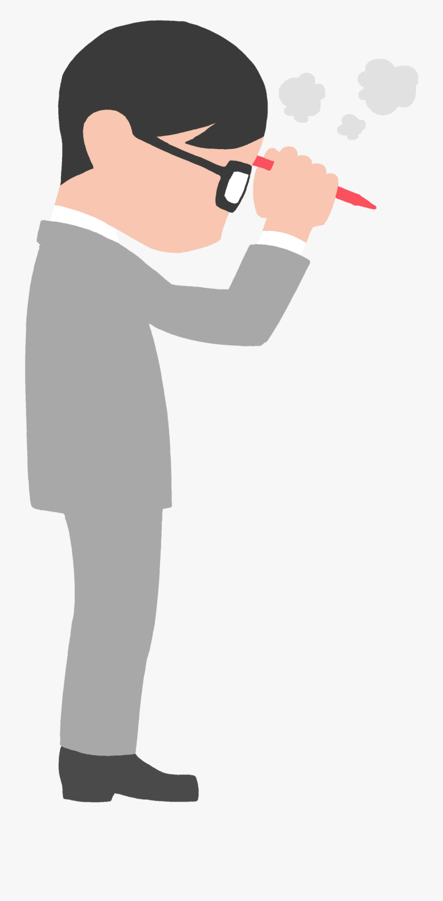 Man In Suit Thinking Icons Png - Man Thinking Cartoon Png, Transparent Clipart