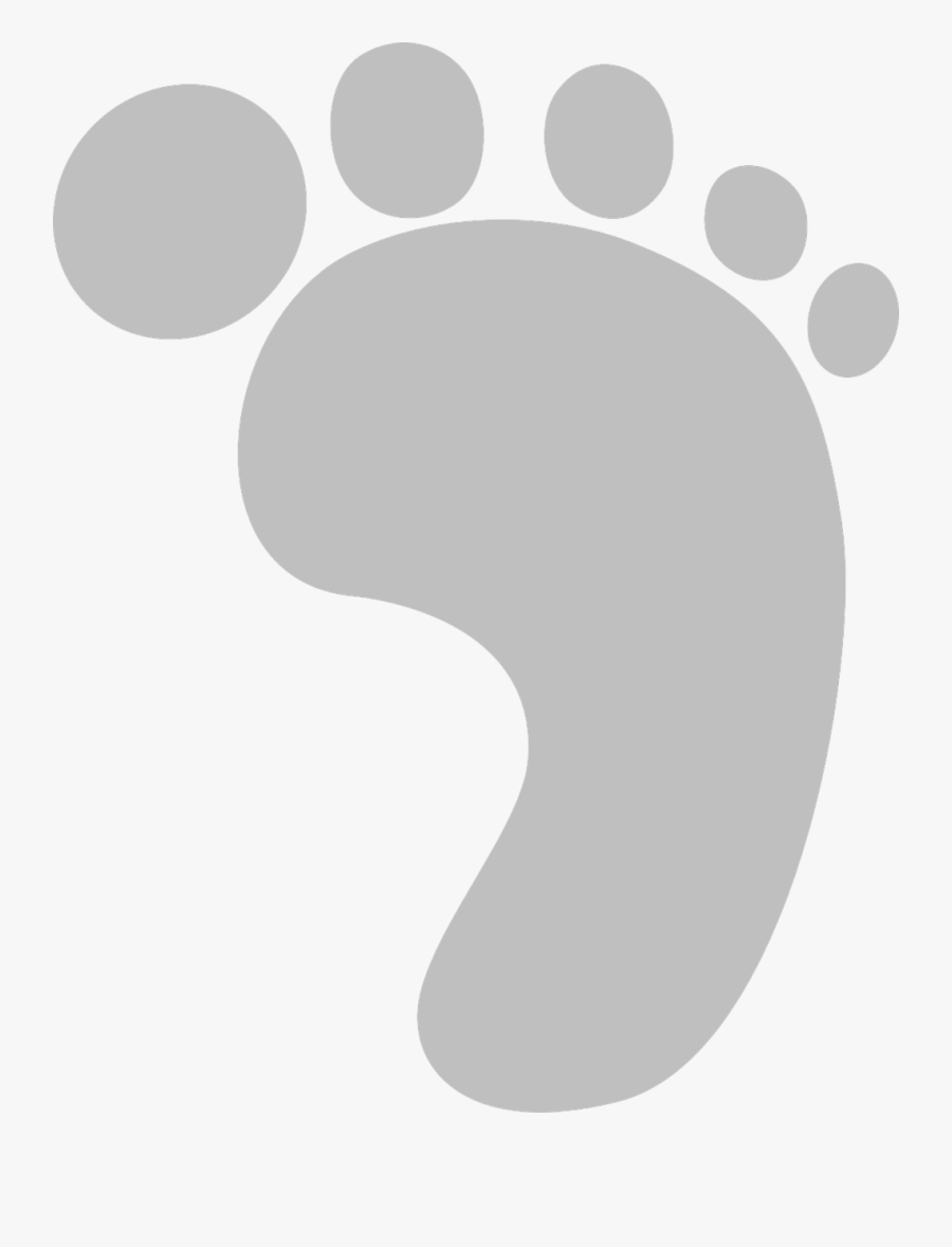 Transparent Baby Footprint Clipart Black And White - Baby Footprints Clipart Grey, Transparent Clipart