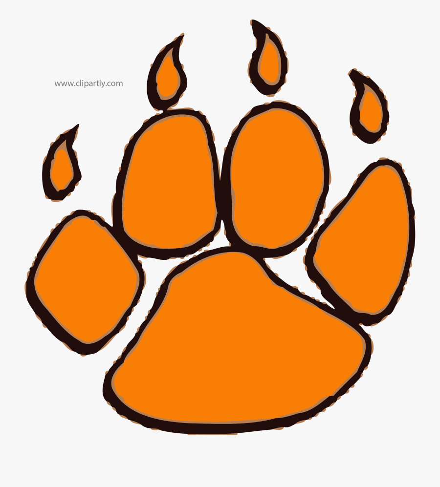 Paw Tigger Footprint Clipart Png Image Download - Paw Of A Tiger, Transparent Clipart
