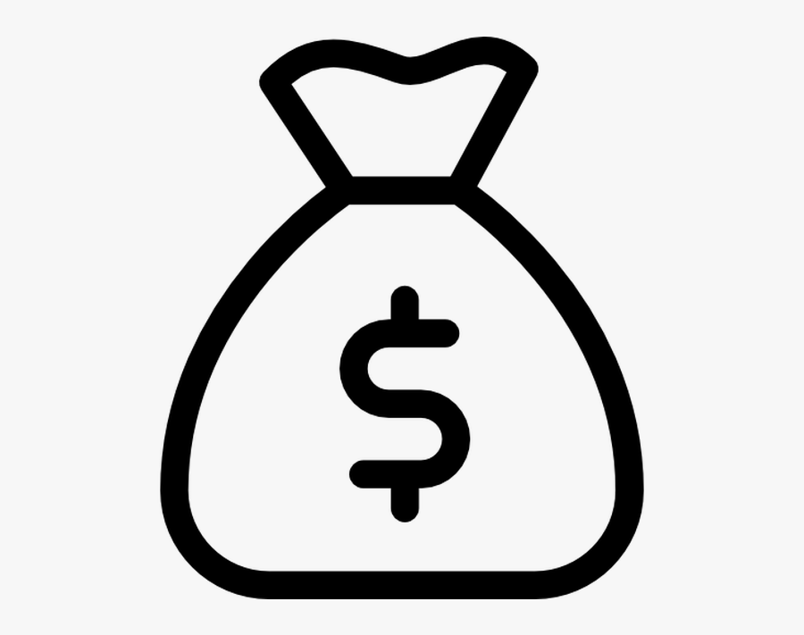 Money Bag Free Vector Icon Designed By Gregor Cresnar - White Money Bag Icon Png, Transparent Clipart