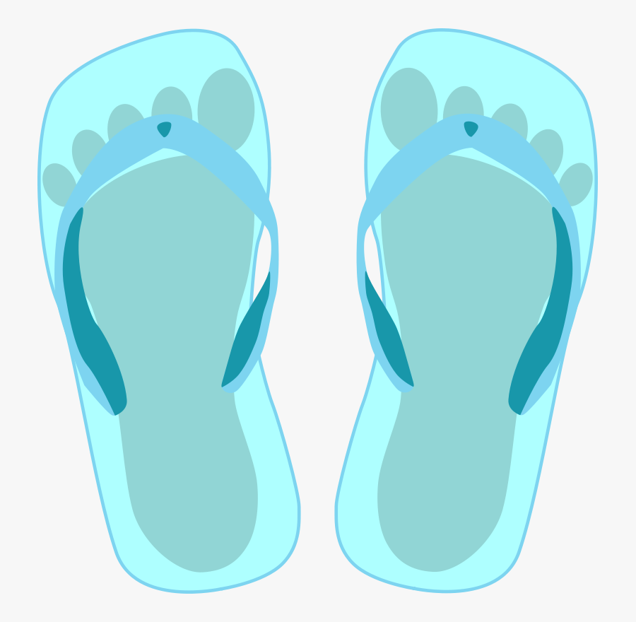 Thong Light Blue With Footprint Svg Clip Arts - Tsinelas Clipart Png, Transparent Clipart