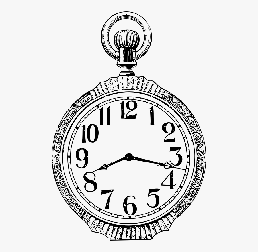 Clip Art Svg For Free - Easy Pocket Watch Drawing, Transparent Clipart