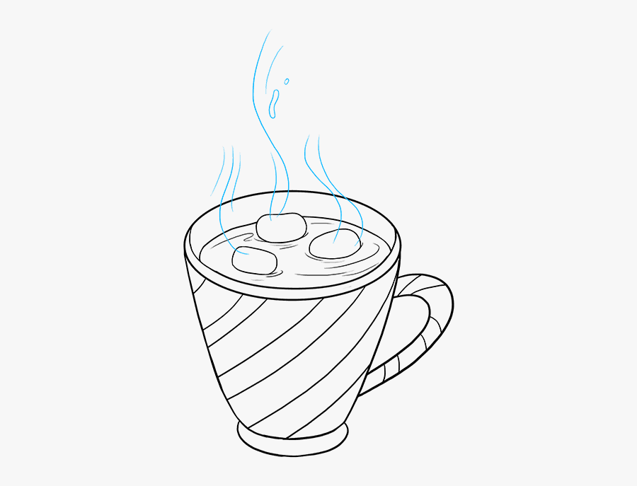 Hot Cocoa Clipart Coffee - Simple Drawing Hot Chocolate , Free Transparent Clip...