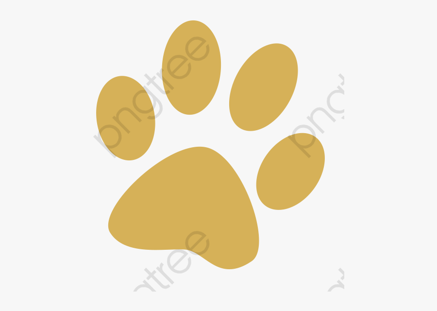 Simple Yellow Dog Feet Footprints, Dog Clipart, Dog - Circle, Transparent Clipart