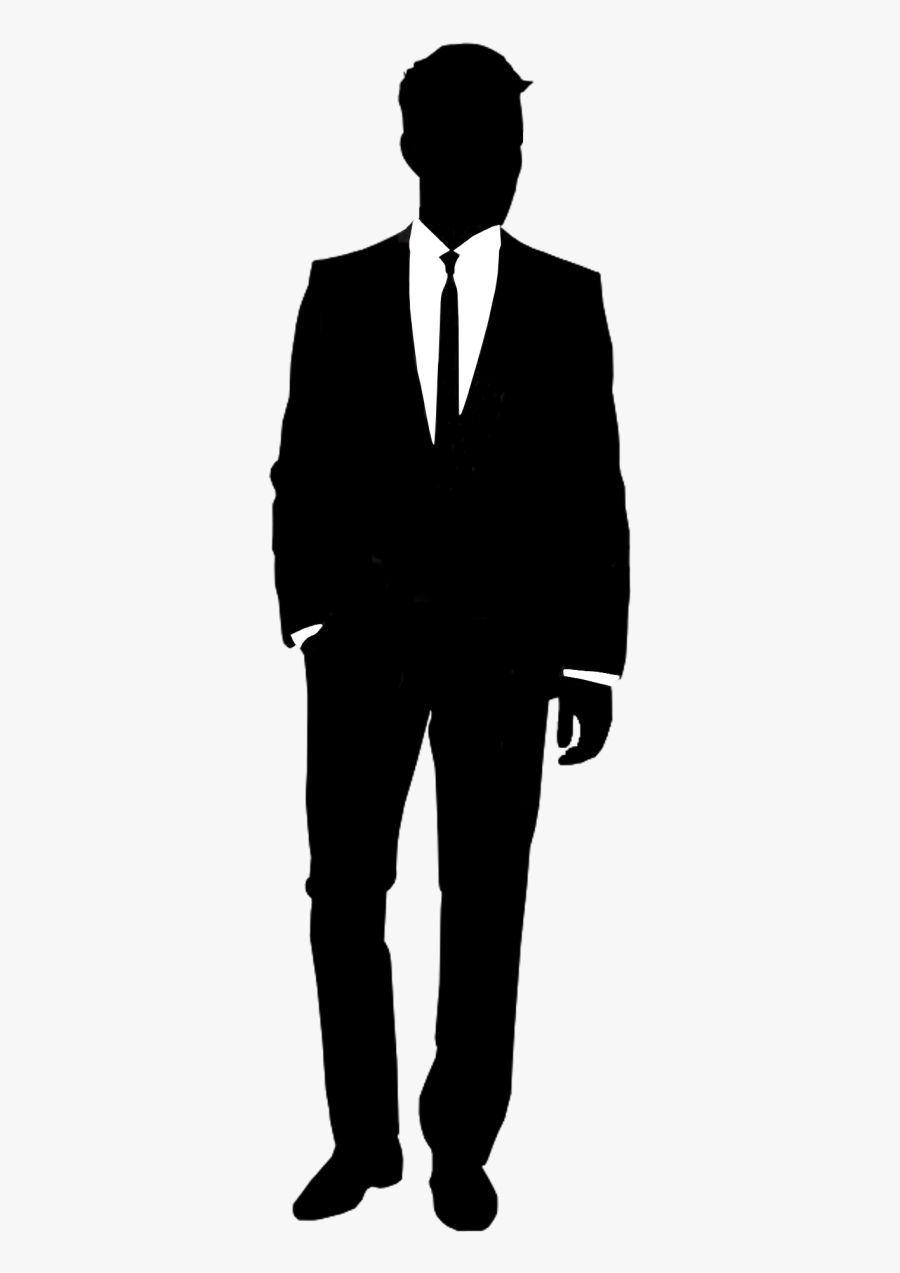 In Tux Silhouette At - Man In Tuxedo Silhouette, Transparent Clipart