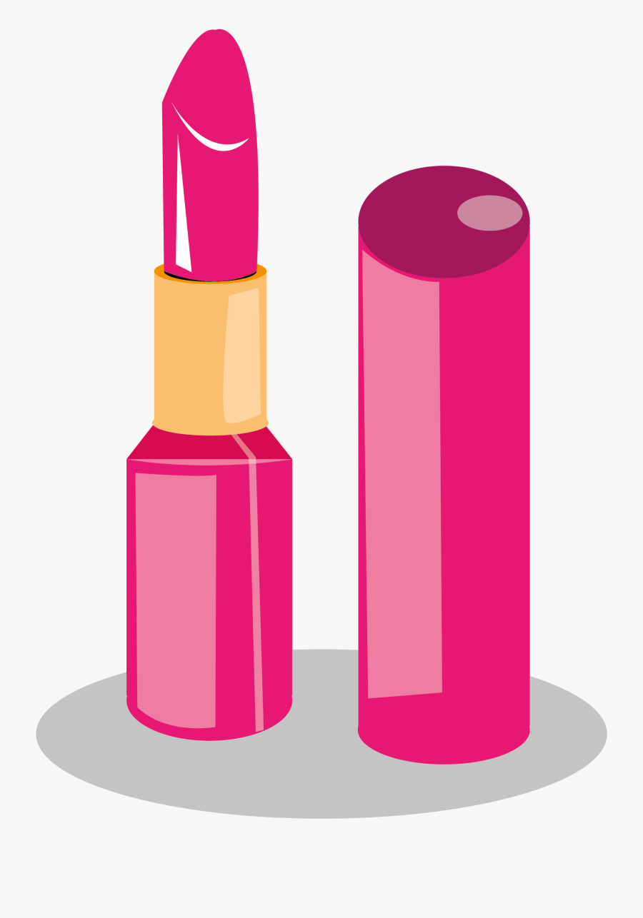 Pink Lipstick Cartoon Clipart , Png Download - Cosmetics Png Cartoon Transparent, Transparent Clipart